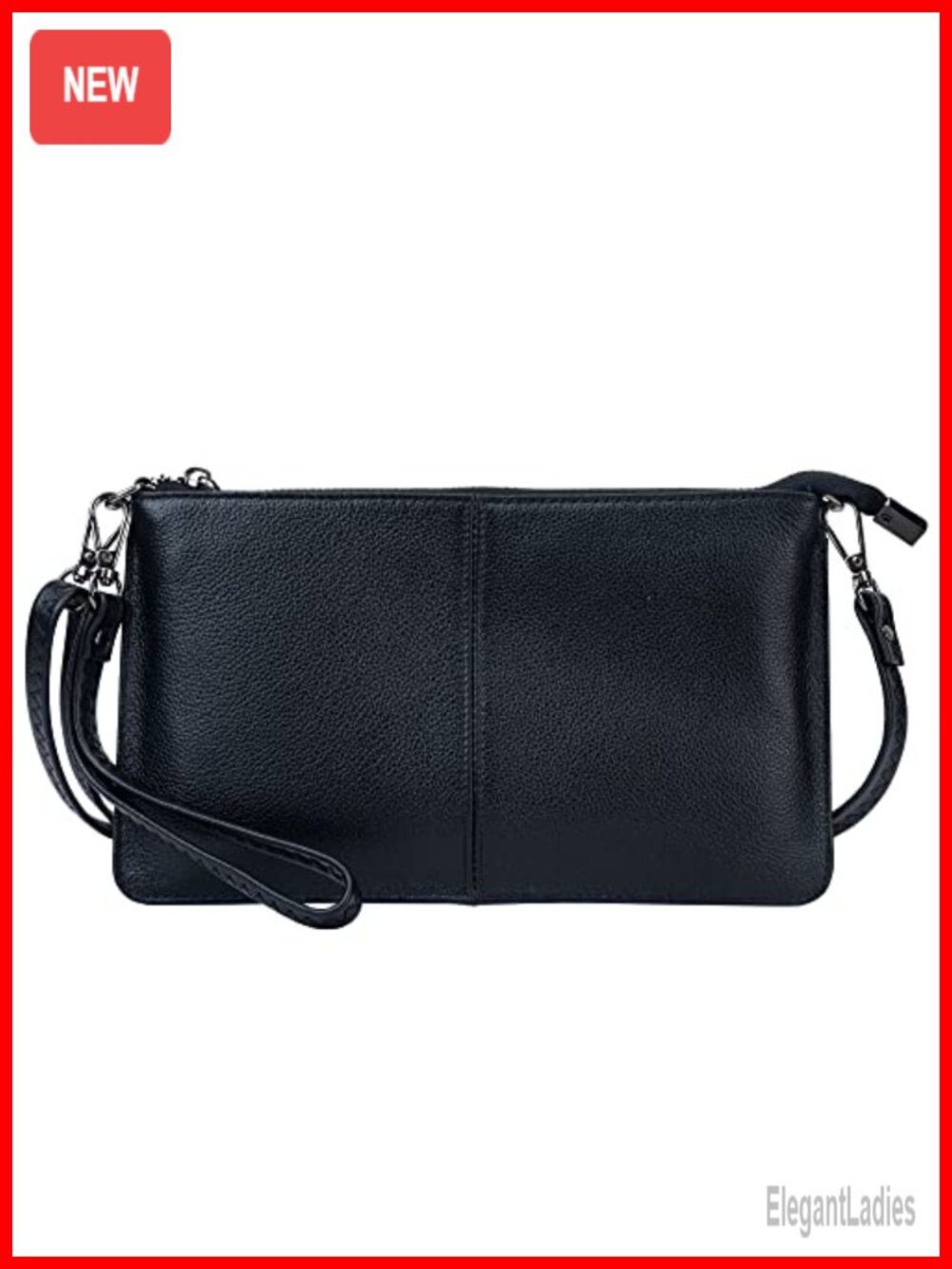 Genuine Leather Wristlet Clutch Wallet Small Crossbody Bag Envelope